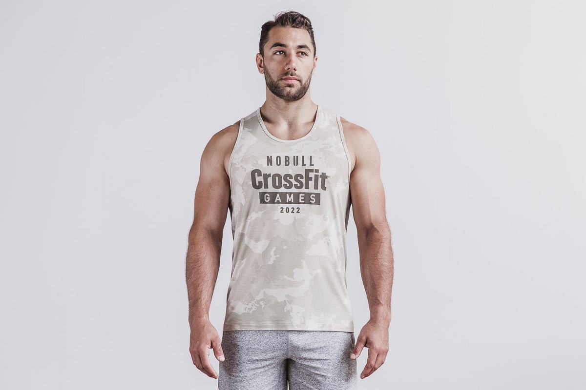 Nobull Crossfit Games® 2022 Men\'s Tank Tops Camo | Australia (VO3741)